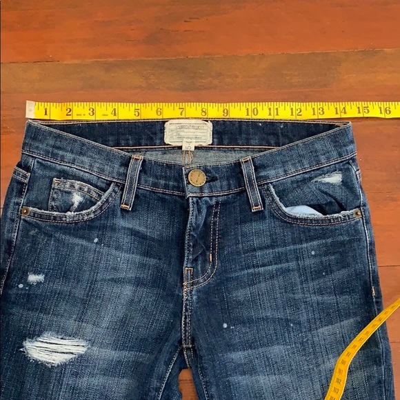 Current Elliot Uneven Cut distressed skinny EUC - Picture 6 of 8